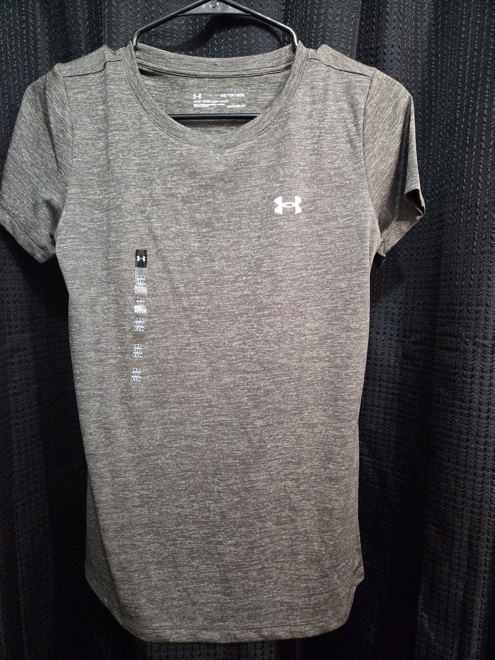 Under Armour Women's Gray Heather Short-Sleeve Performance Tee, XS
